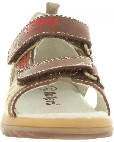 Sandales pour Garçon KICKERS 414741-10 PLAZABI 92 MARRON FONCE