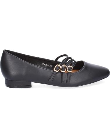 Sabrinas de Mulher PUNTOSALAO ZAPATOS DE MUJER PLANOS ESTILO MERCEDITAS COLOR NEGRO HF-332 VARIOS COLORES