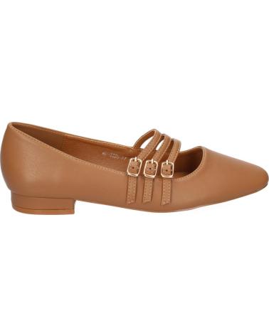 Sabrinas de Mulher PUNTOSALAO ZAPATOS DE MUJER PLANOS ESTILO MERCEDITAS COLOR CAMEL HF-332 VARIOS COLORES