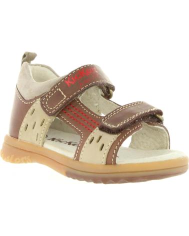 Sandales pour Garçon KICKERS 414741-10 PLAZABI 92 MARRON FONCE