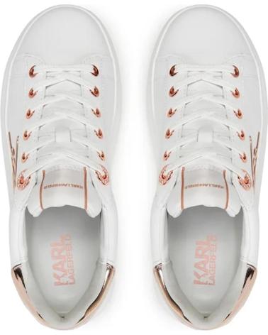 Sportivo per Donna KARL LAGERFELD ZAPATILLAS KAPRI SIGNIA LACE LTHR BLANCO