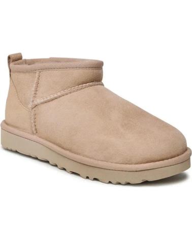 UGG CLASSIC ULTRA MINI WILDLEDER-STIEFELETTEN - FARBE TAUPE BEIGE