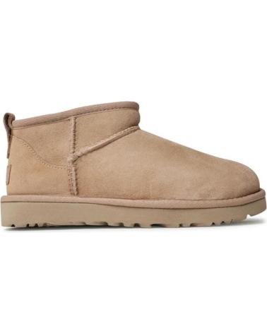 UGG CLASSIC ULTRA MINI WILDLEDER-STIEFELETTEN - FARBE TAUPE BEIGE