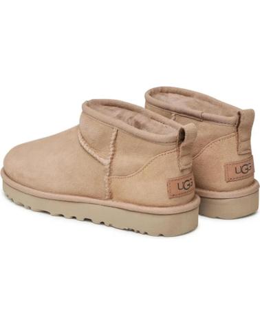 UGG CLASSIC ULTRA MINI WILDLEDER-STIEFELETTEN - FARBE TAUPE BEIGE