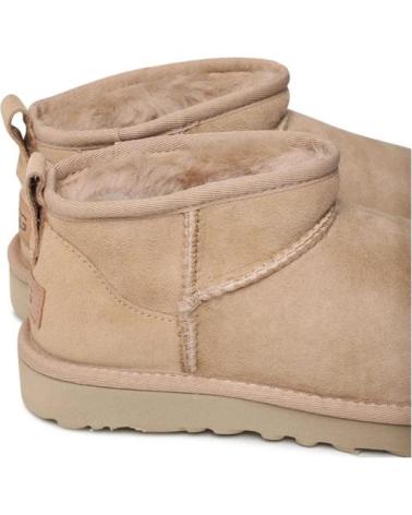 UGG CLASSIC ULTRA MINI WILDLEDER-STIEFELETTEN - FARBE TAUPE BEIGE
