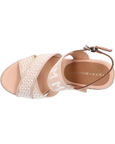 Sandali per Donna TOMMY HILFIGER FW0FW06355 WEBBING HIGH WEDGE ABR SANDRIFT