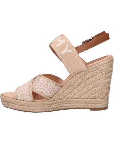 Sandali per Donna TOMMY HILFIGER FW0FW06355 WEBBING HIGH WEDGE ABR SANDRIFT