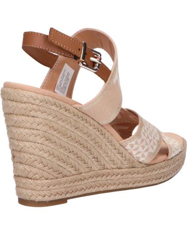 Sandali per Donna TOMMY HILFIGER FW0FW06355 WEBBING HIGH WEDGE ABR SANDRIFT