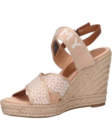 Sandali per Donna TOMMY HILFIGER FW0FW06355 WEBBING HIGH WEDGE ABR SANDRIFT