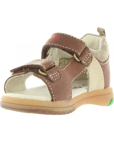Sandales pour Garçon KICKERS 414741-10 PLAZABI 92 MARRON FONCE