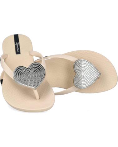 IPANEMA MAXI FASHION II FEM 82120 TONGS BEIGE ARGENT BEIGE-SILVER