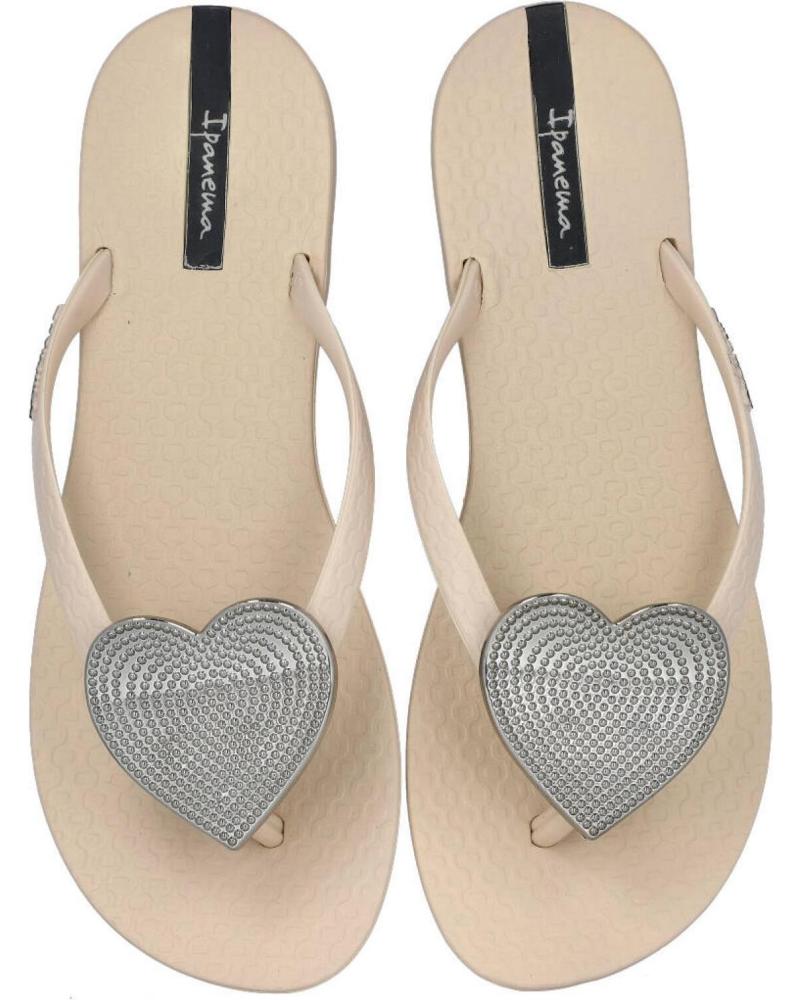 IPANEMA MAXI FASHION II FEM 82120 TONGS BEIGE ARGENT BEIGE-SILVER