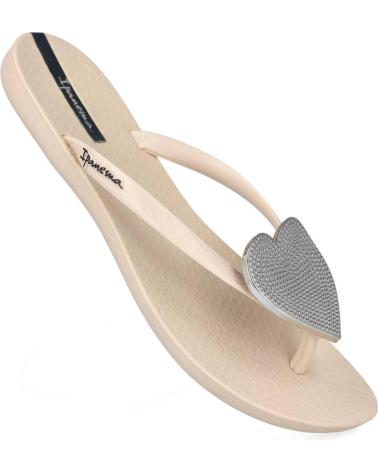 IPANEMA MAXI FASHION II FEM 82120 TONGS BEIGE ARGENT BEIGE-SILVER