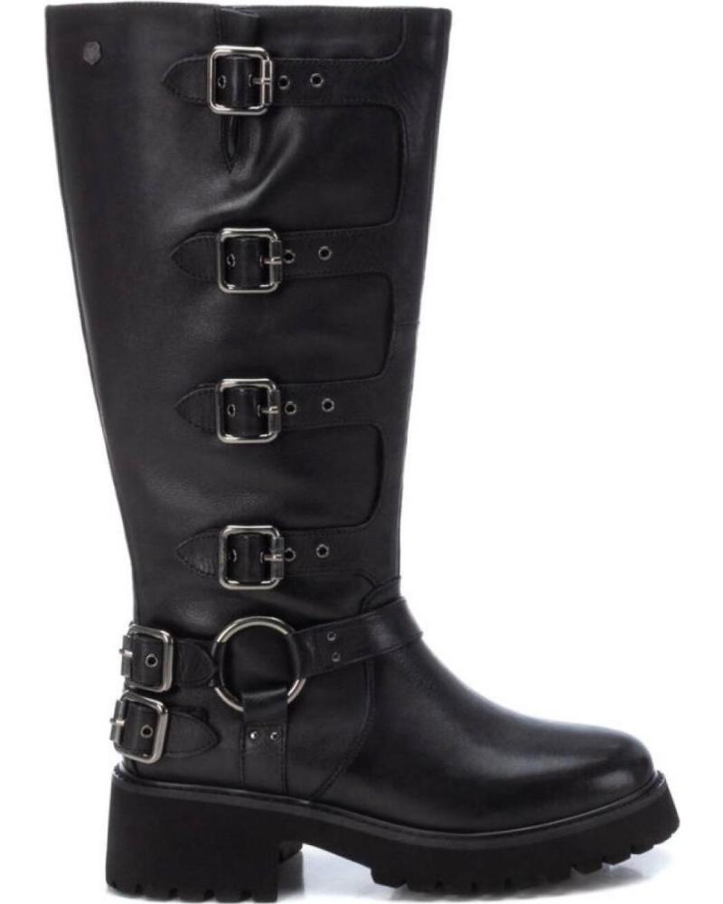 Woman boots CARMELA BOTA ALTA BIKER HEBILLAS NEGRO
