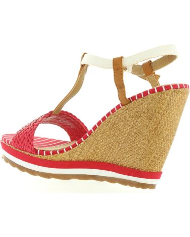Chaussures compensées pour Femme MARIA MARE 66348 ROJO-BRUSH CUERO