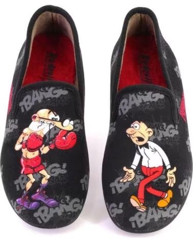 Man House slipers  RODEVIL 500BOXEO ZAPATILLAS DE CASA DE HOMBRE MORTADEL NEGRO