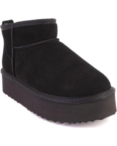 Botines de Mujer KELARA K41209 BOTINES DE MUJER ANTE SERRAJE NEGRO