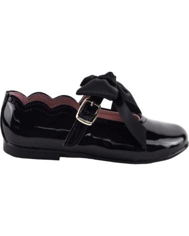 Zapatos de Niña ANGELITOS FRANCESITA CHAROL LAZO SATEN 1104 NEGRO
