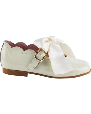 Zapatos de Niña ANGELITOS FRANCESITA CHAROL LAZO SATEN 1104 BEIGE