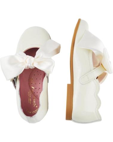 Zapatos de Niña ANGELITOS FRANCESITA CHAROL LAZO SATEN 1104 BEIGE