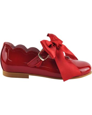 Zapatos de Niña ANGELITOS FRANCESITA CHAROL LAZO SATEN 1104 ROJO