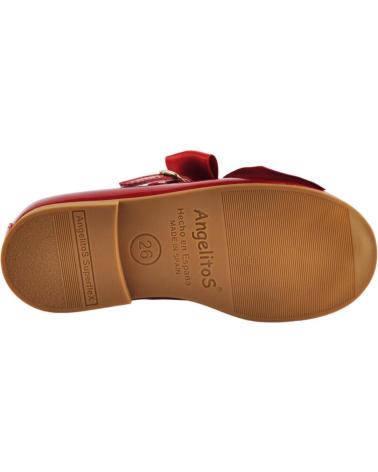 Zapatos de Niña ANGELITOS FRANCESITA CHAROL LAZO SATEN 1104 ROJO