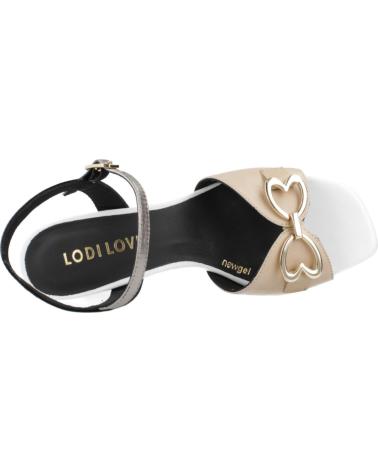 Woman Sandals LODI SANDALIAS MUJER MODELO LOR4491 COLOR BEIS WHTNGRO