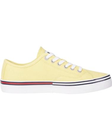 Esportes  de Mulher TOMMY JEANS ZAPATILLAS LONA ESSENTIALS LOW AMARILLO