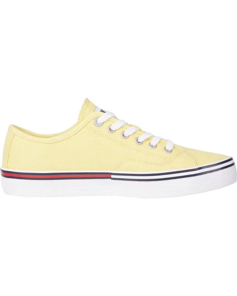 Esportes  de Mulher TOMMY JEANS ZAPATILLAS LONA ESSENTIALS LOW AMARILLO