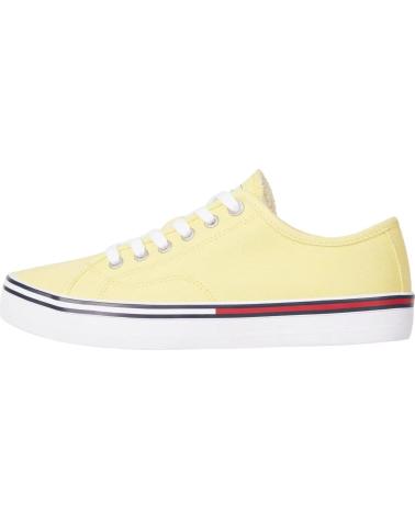 Esportes  de Mulher TOMMY JEANS ZAPATILLAS LONA ESSENTIALS LOW AMARILLO