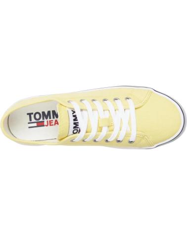 Esportes  de Mulher TOMMY JEANS ZAPATILLAS LONA ESSENTIALS LOW AMARILLO