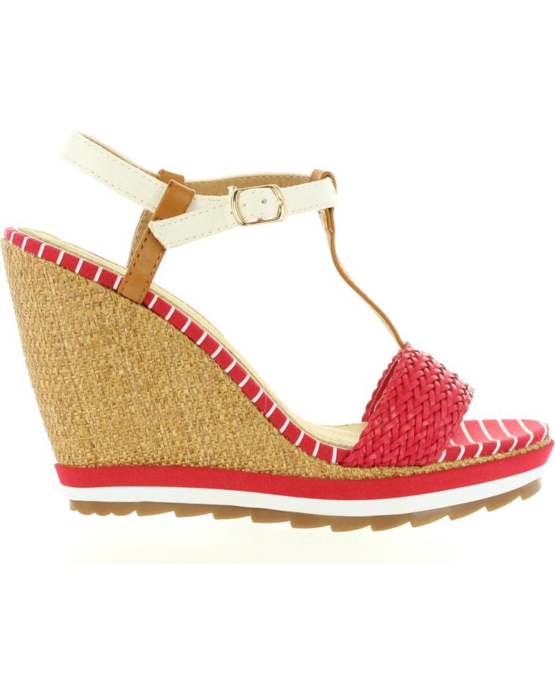 Chaussures compensées pour Femme MARIA MARE 66348 ROJO-BRUSH CUERO