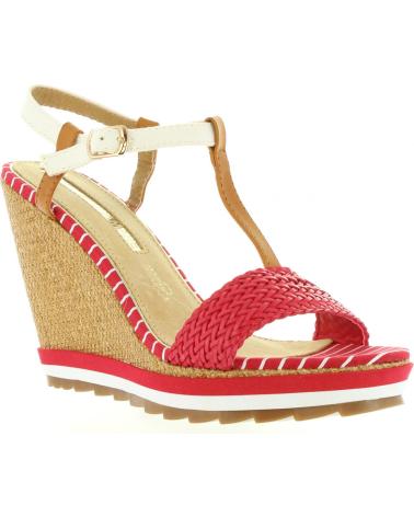 Chaussures compensées pour Femme MARIA MARE 66348 ROJO-BRUSH CUERO