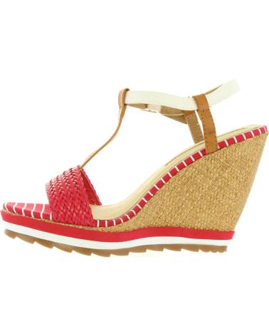 Chaussures compensées pour Femme MARIA MARE 66348 ROJO-BRUSH CUERO