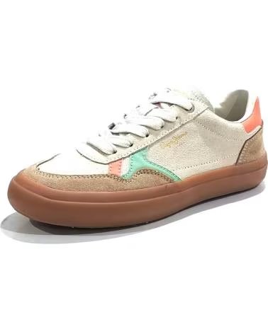 Sportif pour Femme PEPE JEANS DEPORTIVO CASUAL DE SERRAJE CON SUELA DE GOMA BEIG
