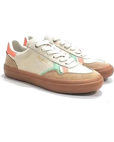 Sportif pour Femme PEPE JEANS DEPORTIVO CASUAL DE SERRAJE CON SUELA DE GOMA BEIG