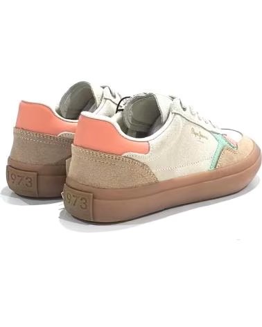 Sportif pour Femme PEPE JEANS DEPORTIVO CASUAL DE SERRAJE CON SUELA DE GOMA BEIG