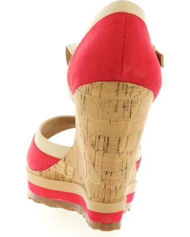 Zapatos de cuña per Donna MARIA MARE 65895 TEXT ROJO-ARENA