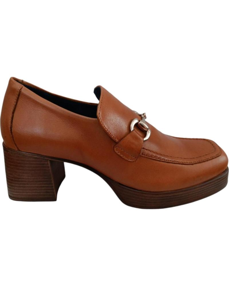 CHAUSSURES MOCASSINS TODICE EN CUIR MARRON AVEC TALON CUERO