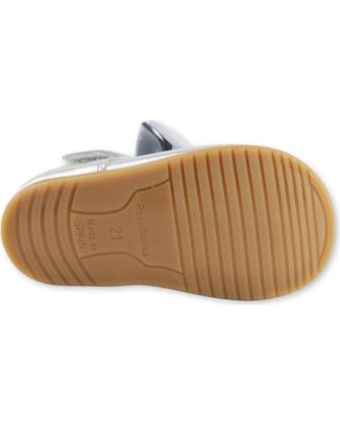 Zapatos de Niña ANGELITOS ZAPATO LAZO PIEL CHAROL RESPETUOSO 1541 PLATA
