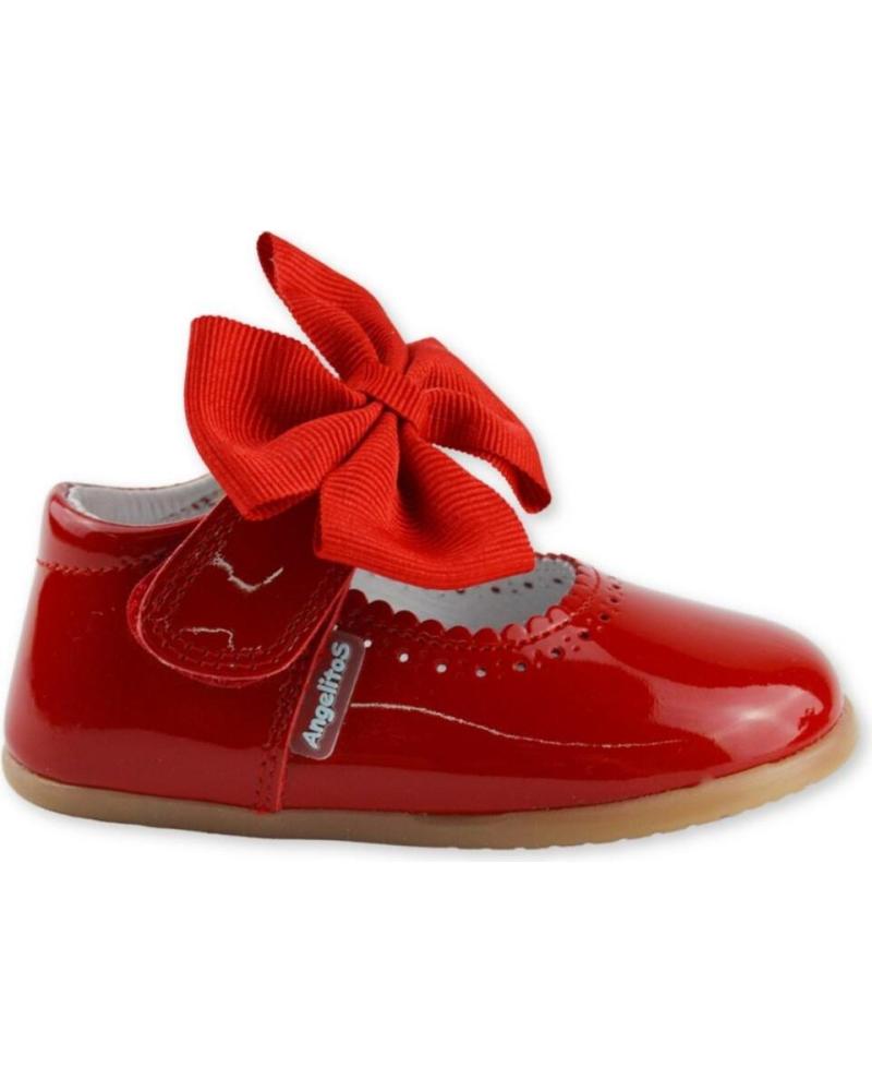 Schuhe für Mädchen ANGELITOS ZAPATO LAZO PIEL CHAROL RESPETUOSO 1541 ROJO