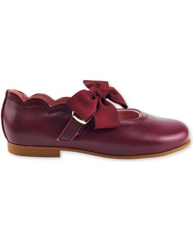 Zapatos de Niña ANGELITOS FRANCESITA NAPA LAZO FALLA SUPERFLEX 1106 BURDEOS