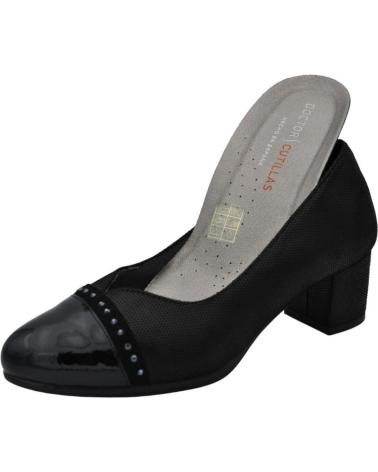 Schuhe für Damen D`CUTILLAS DOCTOR CUTILLAS - ZAPATO DE TACON PARA MUJER ANCHO ESPECIA NEGRO