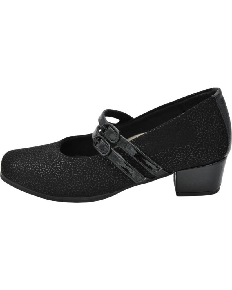 Zapatos de Mujer D`CUTILLAS SALON HEBILLAS DOCTOR CUTILLAS TACON 3 NEGRO