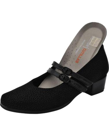 Zapatos de Mujer D`CUTILLAS SALON HEBILLAS DOCTOR CUTILLAS TACON 3 NEGRO