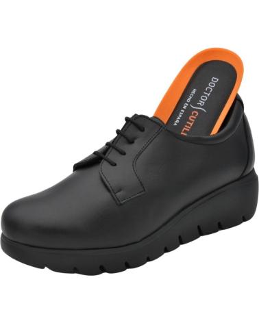 Sapatos de cunha de Mulher D`CUTILLAS DOCTOR CUTILLAS - ZAPATO DE CORDONES PARA PLANTILLAS DE MU NEGRO