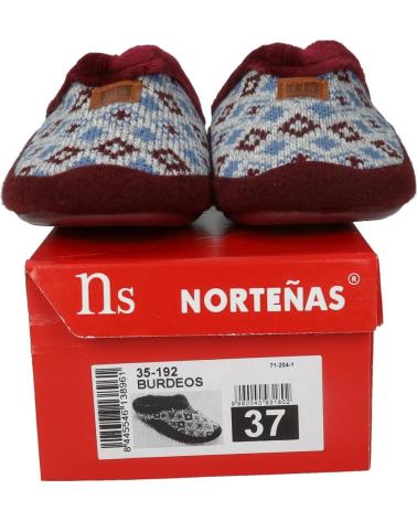 Calzado de casa de Mujer NORTEÑAS 35-192 BURDEOS