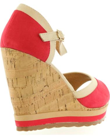 Zapatos de cuña per Donna MARIA MARE 65895 TEXT ROJO-ARENA