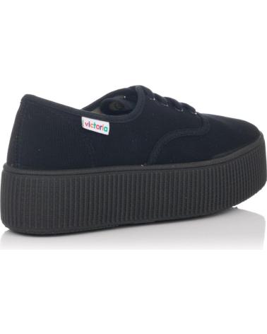 Deportivas de Mujer VICTORIA ZAPATILLAS DE LONA NEGRAS 116101 NEGRO
