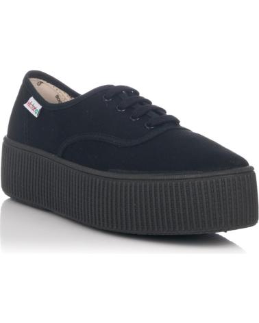 Deportivas de Mujer VICTORIA ZAPATILLAS DE LONA NEGRAS 116101 NEGRO